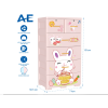 Tủ nhựa 5 tầng Qui Phúc AE màu hồng mẫu Rabbit KT 710 x 505 x 1310 mm _ Juno Sofa hàng lắp sẵn