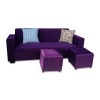 Sofa văng giá rẻ Juno Sofa ES-001 180 x 70 x 75 cm (Tím) + 2 ghế đôn