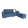Sofa văng giá rẻ Juno Sofa ES-001 180 x 70 x 75 cm (Xanh cổ vịt) Tặng 2 ghế đôn