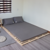 Giường ngủ gỗ CT01 Juno Sofa màu tự nhiên 160 x 200 cm