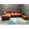Sofa phòng khách Juno sofa da góc NK2025 đầu bật KT 3m1 x 1m8 kèm 2 đôn vuông 