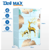 Tủ nhựa 5 tầng Qui Phúc Deli Max màu xanh dương mẫu Hươu KT 900 x 490 x 1390 mm