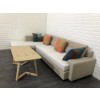 Sofa góc Juno Sofa New Euro 2018 (Kem phối xám)+ Tặng 2 gối trang trí