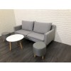 Sofa Băng Juno Sofa New Euro 2026 (XÁM)+2 đôn và Tặng bàn trà 
