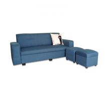 Sofa văng giá rẻ Juno Sofa ES-001 180 x 70 x 75 cm (Xanh cổ vịt) Tặng 2 ghế đôn