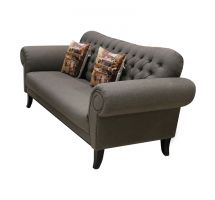 Sofa vải 3 chỗ Juno Dunhill 212 x 92 x 94 cm (Xám đậm) (Tặng 2 gối trang trí trị giá 300k)