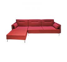 Sofa vải chữ L góc phải Juno Brett 290 x 160 x 89 cm (Đỏ)