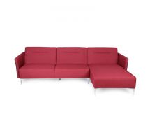 Sofa vải chữ L góc trái Juno Brett 290 x 160 x 89 cm (Đỏ)