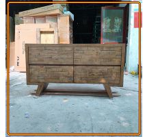  Tundo 4-drawer cabinet in oak color 145 x 48 x 80 cm