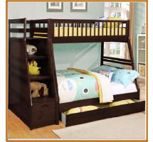 Imported Tundo bunk bed with 2 drawers pull the stairs reversing 1m/1m4 192
