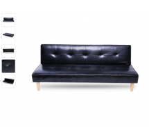 Sofa giường Kalloni BNS/2017A SML0017 170 x 86 x 75 cm (Đen bóng)