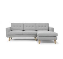 Ghế sofa góc trung bình Juno S70728 215 x 85/151 x 80 cm (Xám)