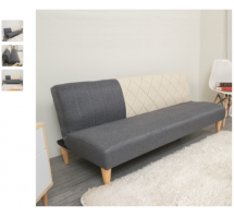 Sofa giường đa năng BNS 2005VD/BNS 170 x 86 x 68 cm (Xám đen phối da trắng)