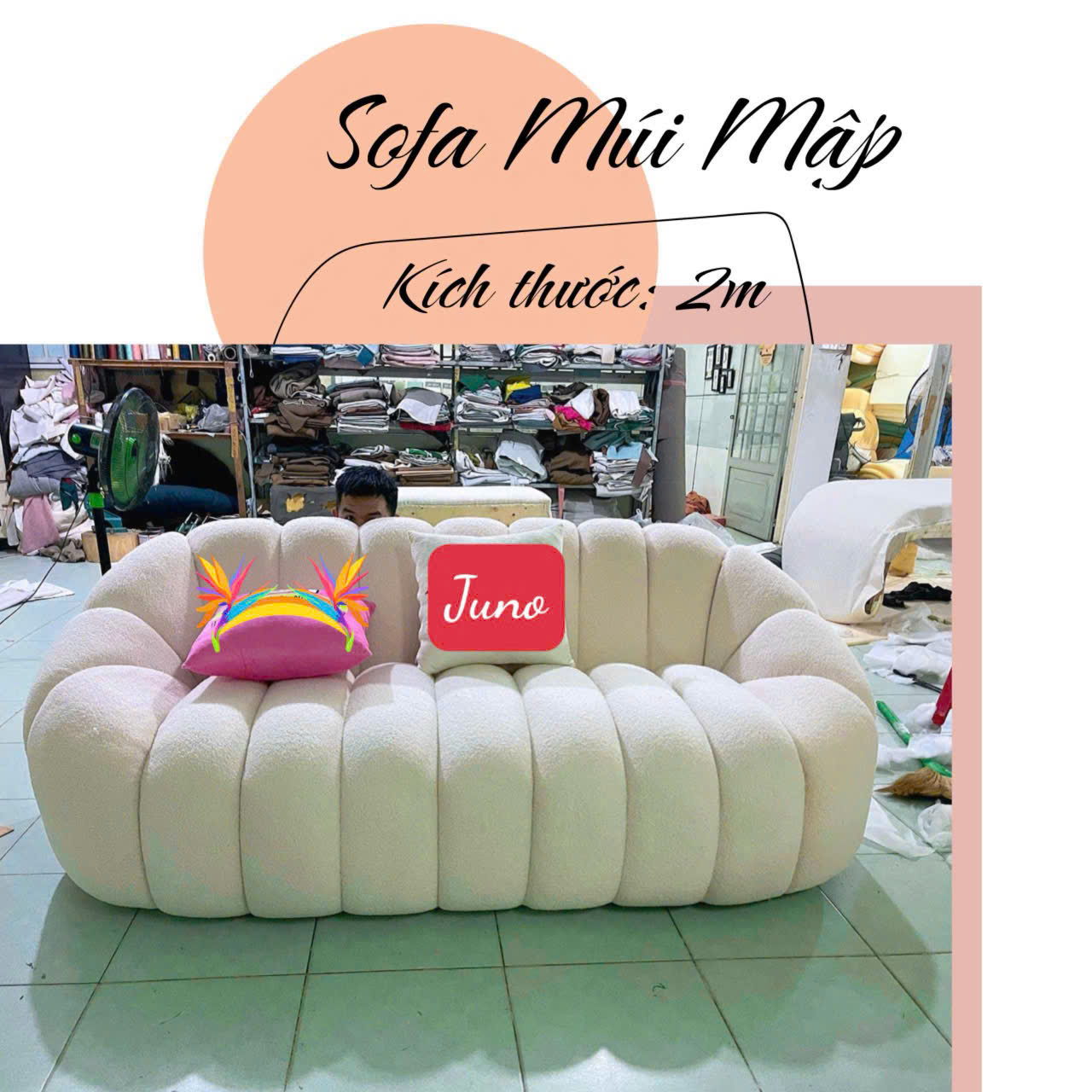 Sofa decor múi mập (nhiều màu tùy chọn)