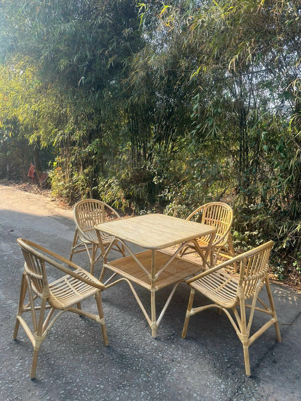 Bộ bàn 4 ghế mây cao cấp