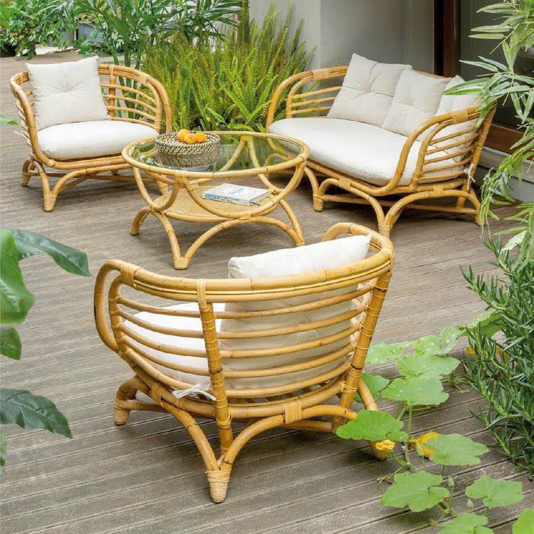 Bộ bàn ghế mây thất nguyên vỏ cao cấp